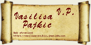 Vasilisa Pajkić vizit kartica